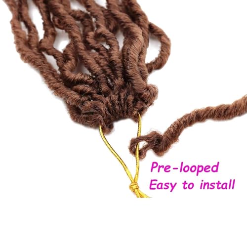 7 Packs Faux Locs Crochet Hair 30 Inch Soft Locs for Distressed Locs Butterfly Locs Crochet Hair for Women (30 Inch(Pack of 7) 30#)