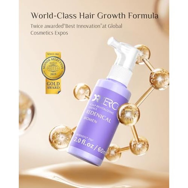 DR ZERO 3% Redensyl Hair Growth Serum for Women, Hair Scalp Serum Spray for Hair Loss and Regrowth, Clinically Tested for Hair Thinning Therapy and Scalp Care, Japanese Hair Treatment, 60ml