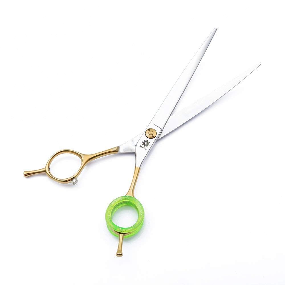 7 inch Barber Scissors Shear Curved - Hair Cutting Scissors Two-way Bent Blade Scissor Japanese 440C Steel - Hair Stylists Shears with Twin Tail