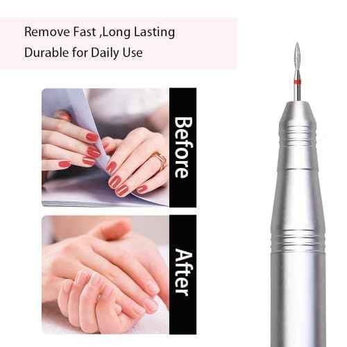 10pcs Diamond Flame Cuticle Drill Bits Set, Professional Cuticle Nail Drill Bits for Dead Skin 3/32'' Nails Dry Manicure Pedicure Shape Remove Nail Salon Tools(Fine-F)