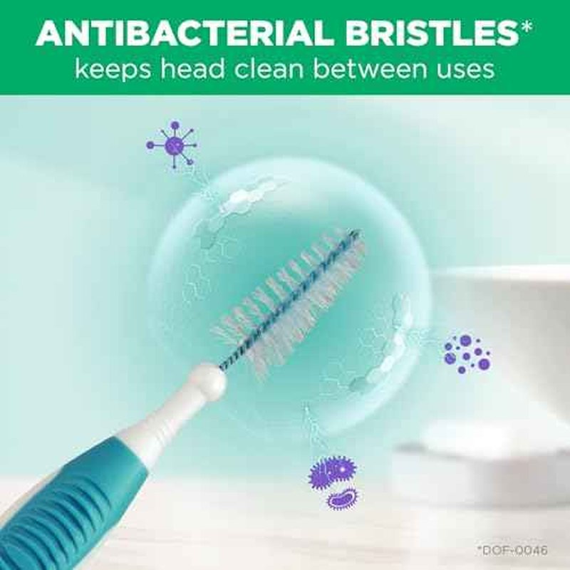 GUM Proxabrush Go-Betweens - Wide - Interdental Brushes - Soft Bristled Dental Picks for Plaque Removal Health - Safe for Braces & Dental Devices, 15 Count