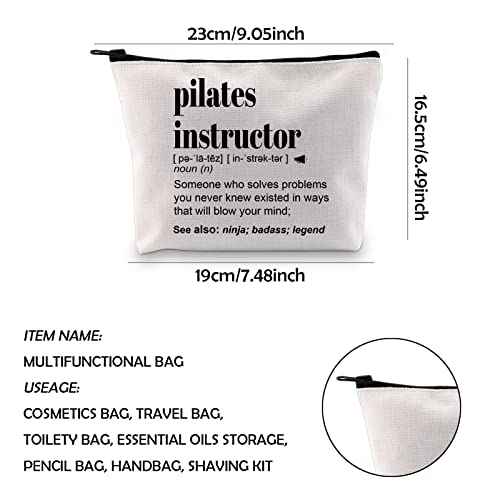 WCGXKO Pilates Instructor Gift Pilates Gifts Pilates Lover Gift Pilates Teacher Zipper Pouch Cosmetic Bag (pilates instructor)