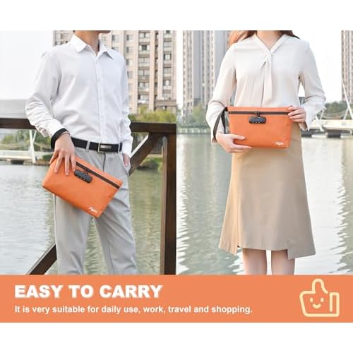 Storage Bag with Combination Lock Large Cosmetic Organizer Container Medicine Lock Case with Accessories