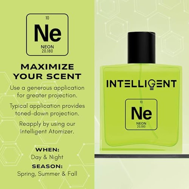 Intelligent Neon Eau de Parfum | Cologne for Men | Abstract, Artistic, Aldehydic | 3.4 Fl Oz (100 mL)