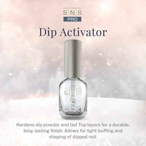 SNS Nail Polish Dip Activator - Gel Base Dip Powder Activator Hardens Nail Polish Top Layers - Seals & Protects Dip Powder Manicure for a Long-Lasting & Fast-Drying Durable Finish, 0.34 Oz