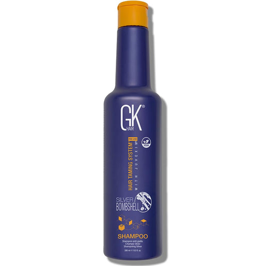 GK HAIR Purple Shampoo with Vitamin B5 — Removes Yellow & Orange Brassy Tones from Blonde, Gray & Silver Hair | Sulfate-Free Purple Toning Shampoo for Color-Treated & Bleached Hair 9.5 Oz