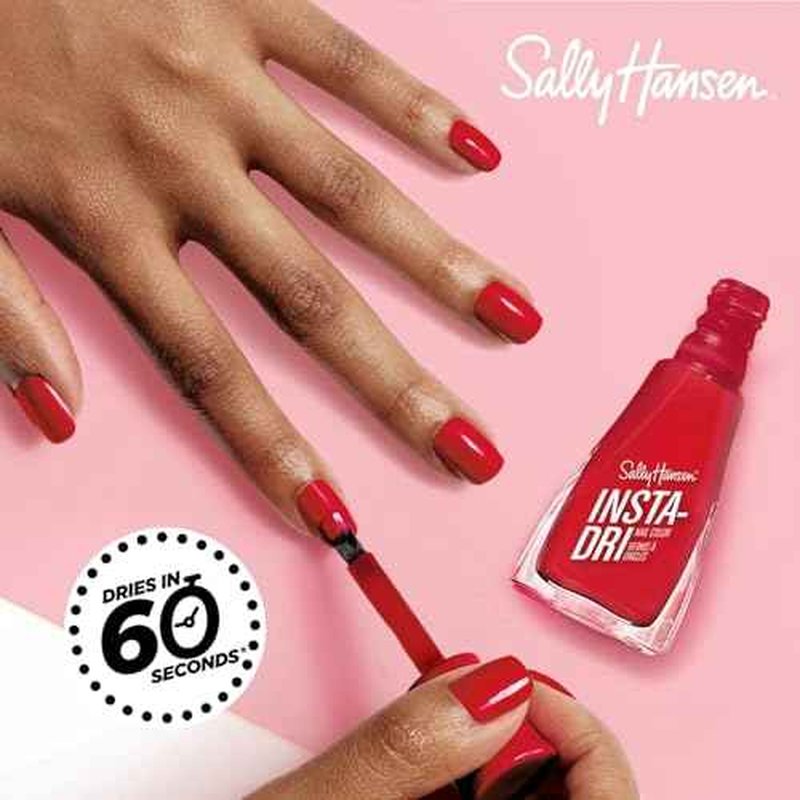 Sally Hansen Insta-Dri Crystals Nail Polish | Quick Dry, Long Lasting, Streak-Free Shine | Opaque, Shimmery | 123 Cobalt Blue | Dark Blue Nail Color.