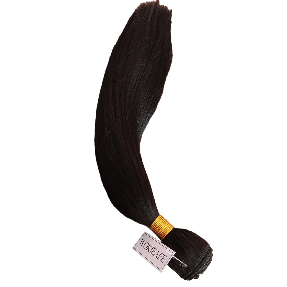Straight Human Hair Bundles 26 Inch Straight Single Bundle #1B Natural Black Human Hair Unprocessed Native Virgin Hair 100g Total Double Weft Weave Human Hair Extensions for Women