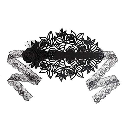 Lolita Headband Victorian Bonnet Hat Halloween Cosplay Gothic Maid Lace Hair Accessory Hair Hoop Tea Party Sun Hat