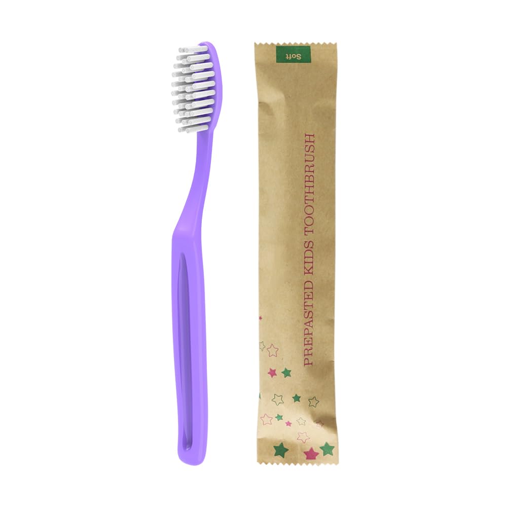 Clypolly Pack of 72 Kids Disposable Prepasted Toothbrush Soft Bristle and Individually Wrap for Toddlers Girls and Boys