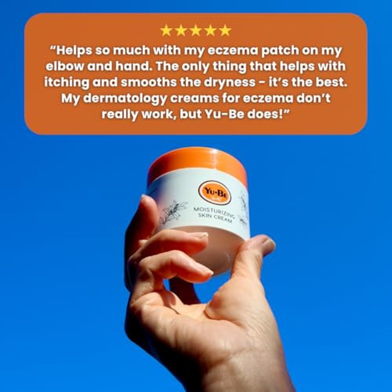 Yu-Be Moisturizing Skin Cream 4.4 Fl. Oz. Jar I Deeply Hydrating Non-Greasy Moisturizer for Dry Skin I Soothing Camphor Calms, Cools, & Relieves Skin I Vitamins Nourish, Repair & Rejuvenate