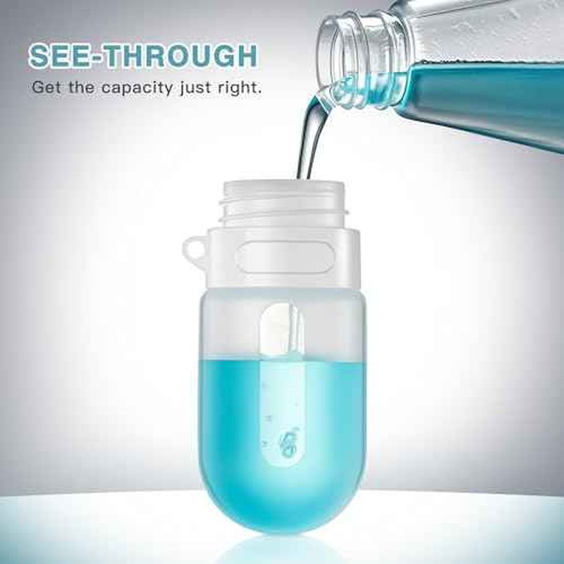 Silicone Clear Travel Bottles for Toiletries,Leak Proof Squeezable Travel Size Containers,TSA-compliant Travel Essentials,2oz,4 Pcs,blue