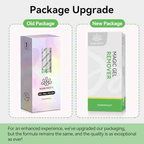 BORN PRETTY Gel Nail Polish Remover, 2 Pack Professional Gel Polish Remover for Nails, Quick & Easy Polish Remover In 3-5 Minutes, No Need for Foil Soak Or Wrap