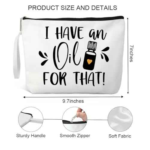 I Have An Oil For That Travel Cosmetic Bags, Funny Essential Oil Makeup Bag Gifts for Mom Grandma Women Lady Girls Sisters Friend, Aromatherapy Travel Makeup Bag for Oil Lovers