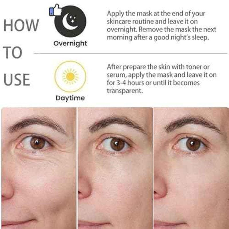 5 Pack Deep Collagen Face Mask, Bio-Collagen Korean Overnight Hydrogel Mask, Anti Wrinkle Firming Lifting Korean Collagen Films for Improve Skin Elasticity, Firming And Moisturizing
