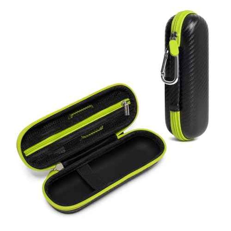 Nincha Compact Travel Trimmer Case for Philips Hybrid Electric Trimmer and Shaver, Face + Body Groomer QP2724/90, QP2834/70, QP1924/70, QP6531/70, QP4631/90, Hard Carrying Case, Limegreen&Black