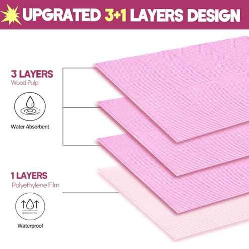 Disposable Nail Mats 50pcs Nail Paper Sheets for Nail Tech 4 Ply Foldable Waterproof Nail Mat Nail Art Accessories for Salon Manicure Tattoo 13" x 18"