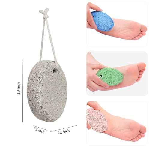 2PCS Natural Foot Pumice Stone£¬Natural Lava Pumice Stone for Feet, Foot Scrubber£¬Effective Pedicure Tools for Dead Skin and Callus Removal (Grey)