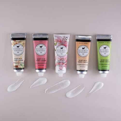 Dionis Goat Milk Skincare Hand Cream Gift Sets - Assorted Scented Travel Size Hand Creams In a Gift Box - Mini Hand Lotion Self Care Gifts, Cruelty Free Lotion For Dry Skin, Inspire Gift Set 2025