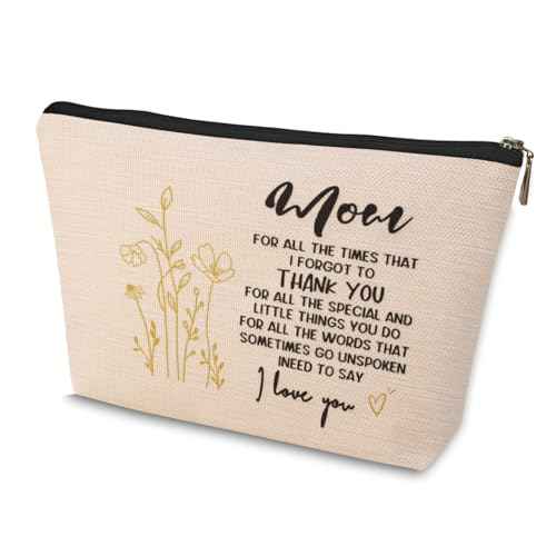Mom Birthday Gifts for Moms Makeup Bag, Mom Birthday Gifts From Daughter for Mama, Mother in Law, Gift for Moms Who Has Everything, Mothers Day, Christmas Gift for Mom, Travel Cosmetic Bag