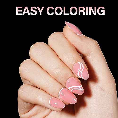 AILLSA Short Almond Nail Tips Pre-Shaped Acrylic Nail Tips Half Matte Full Cover Nails Tips Clear Gelly Press on Flase Tip Nail for Extension Nail Manicure Home DIY 240PCS 15Sizes