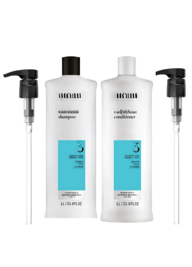 (System 3) Cleanser Shampoo And Scalp Therapy Conditioner 33.8 OZ Pumps Included