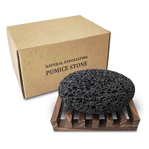Pumice Stone for Foot, Natural Earth Lava Shower Pumice Stone Black, Exfoliating Rock for Feet, Pedicure Rocks, Stone for Skin Scrubber, Pedicure Exfoliator Tools Scrubber Health Foot Care