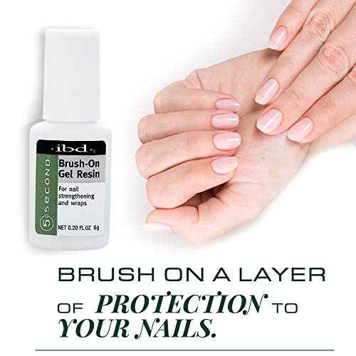 IBD 5 Second Brush On Nail Glue Gel Resin ? Strong Nail Glue for Broken, Cracked & Split Natural Nails, NailBond Repair & Strengthening for Wraps ? 6g, 3 Count