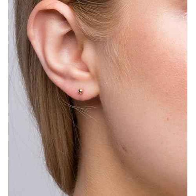 QWALIT 3 Pairs Ear Piercing Kit Gold Ear Piercing Gun Kit Disposable Self Piercing Earrings at Home Earring Gun Piercing kits with Earring Studs Small Ball