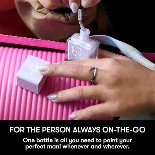 Nails Inc It's Topless Gel-Like Nail Polish, 4-in-1 Base Coat, Treatment, Color, Top Coat, Long Lasting, Strong, Chip Free Nails, Glossy Salon Quality Manicure, Air Dry Nail Polish, Billie, 0.47 Fl Oz