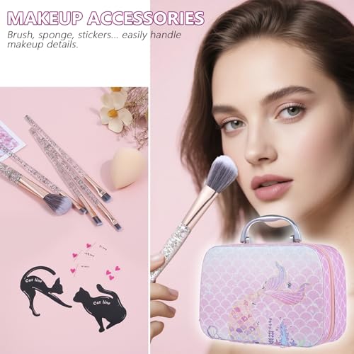 Travel Makeup Kit, Makeup Set For Teen Girls, Make up Gift Set For Women with Makeup Box, Eyeshadow Palettes, Foundation, Concealer, brushes set (Colors 40)