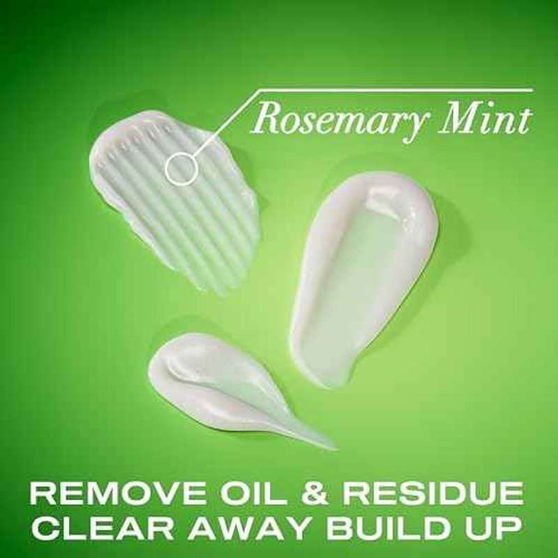 OGX Clarifying Strength + Rosemary Mint Conditioner, Clarifying Conditioner for Oily Hair Visibly Helps Remove Oil & Residue to Clear Away Buildup, Sulfate-Free Surfactants, 13 fl. oz