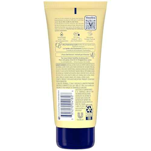 Vaseline Lotion, Intensive Care Nourishing Moisture 2-Pack ? Moisturizer with Oat Extract + Ultra-Hydrating Lipids for Healing Extremely Dry Skin, 3.4 Oz Ea