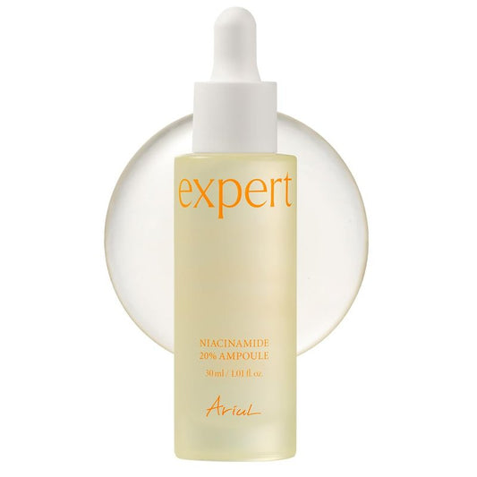 Ariul Expert Niacinamide 20% Ampoule – 20% Niacinamide Serum for Even Skin Tone, Moisturizing & Skin Texture, Enriched with Panthenol & Zinc PCA, Vegan Formula, Korean Skin Care, 30ml / 1.01 fl. oz