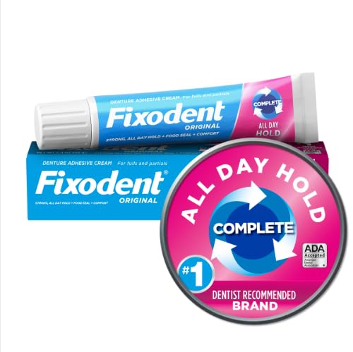 Fixodent Original Denture Adhesive Cream - Strong Hold, 2.4 oz | 4 Pack
