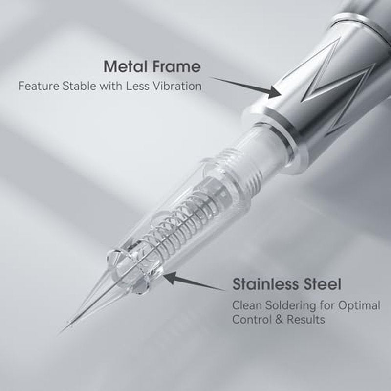 Charme Princesse Permanent Makeup Machine Tattoo Kit with Manual Pen Eyeliner Eyebrow Ruler Practice Skin Ring Cup Eyeliner Tattoo Supplies Pigments for Eyebrows EK516