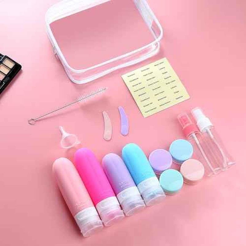 Gemice 16 Pack Travel Size Bottles, TSA Approved Leakproof Travel Containers for Toiletries, Silicone Refillable Travel Essentials Accessories with Travel Bag for Shampoo Conditioner