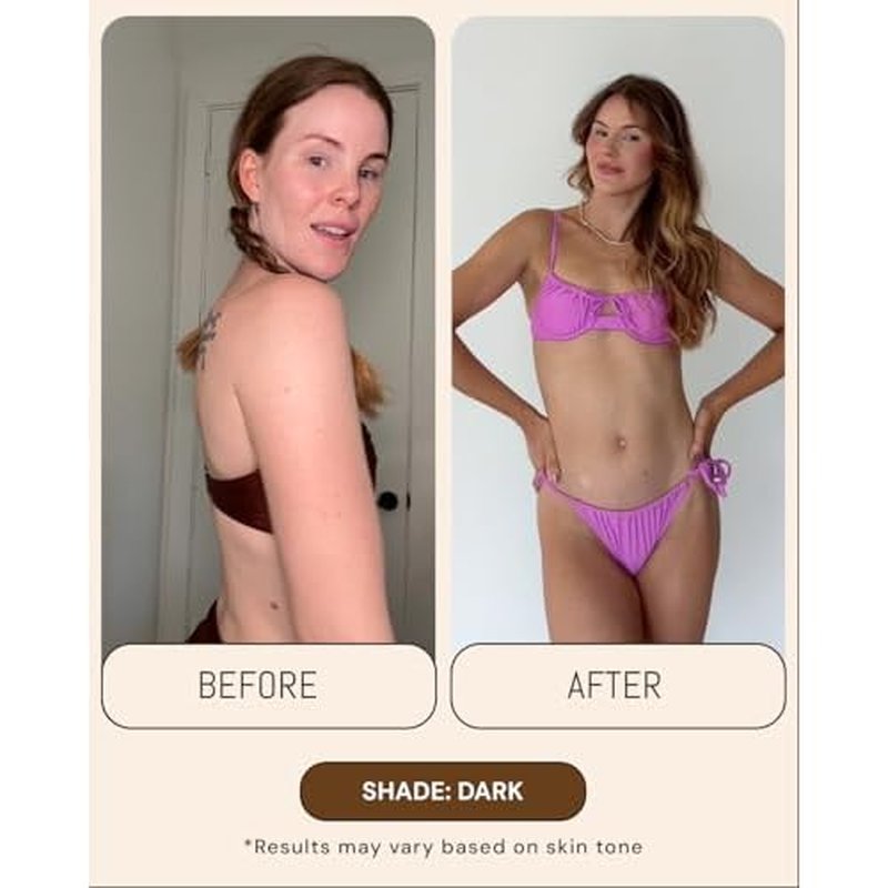 Dark Tanning Mousse 7oz - Made in the USA - Streak-Free, Lightweight, Non-Sticky, Fast-Absorbing, Vegan, Sunless Tanner for All Skin Types