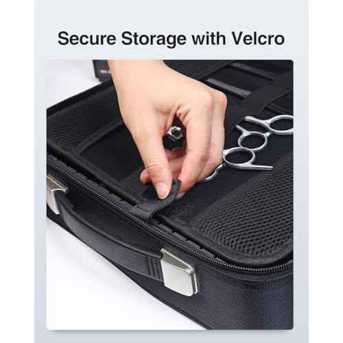 Luxtude Large Barber Case, Barber Bags for Clippers and Supplies, Travel Hair Clipper and Trimmer Case, Barbers Accessories for Wahl 5Star/Hatteker/Oneisal/Andis Grooming Kits, Christmas Gifts