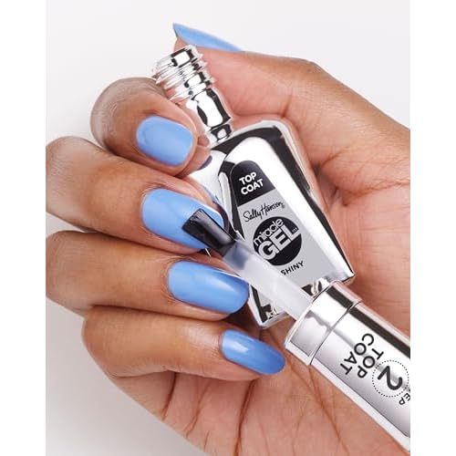 Sally Hansen Miracle Gel¢â, Shiny Top Coat, Long Lasting, Gel-Like Formula, No UV Lamp Needed, Clear Nail Polish