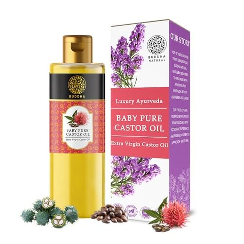 Buddha Natural Baby Castor Oil - Cold Pressed Extra Virgin for Nourishing, Moisturizing, and Soothing Delicate Skin | 150ml