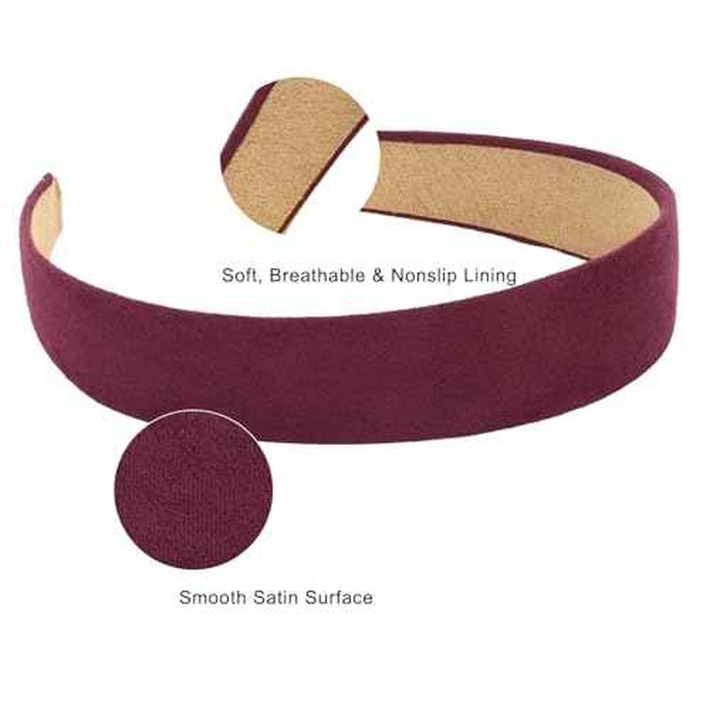 Wecoe 10pcs Headbands for Women Suede Like 1 Inch Wide Headbands Red White Black Pink Purple Blue Green Headband Non Slip Fashion Costume Hair Accessories Women Girls Diademas Para Mujer