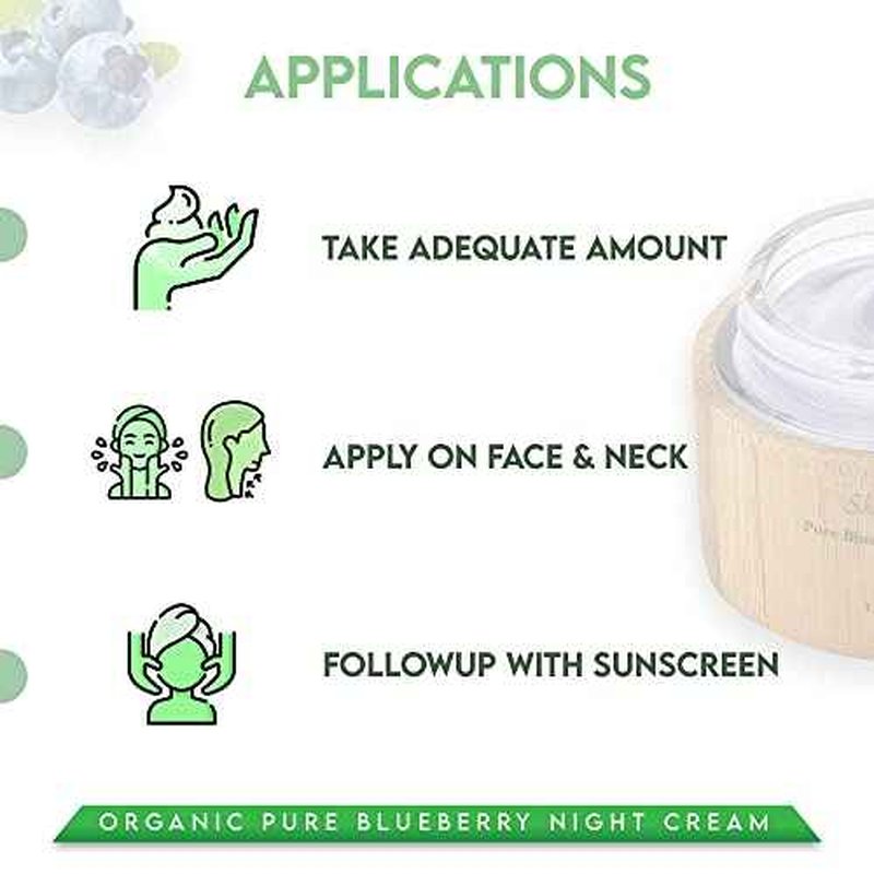Shira Shir Organic Blueberry Night Cream for Nourished, Wrinkle-Free, Radiant Skin. Moisturizer Face Cream with Anti-Aging Formula keeps Skin Hydrated, Facial Skin Care Product 50ml (Pack of 2)