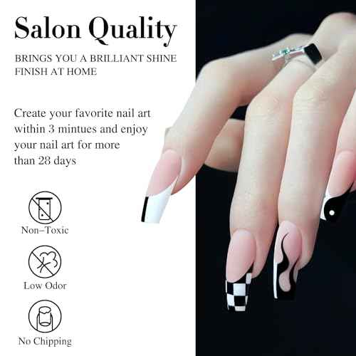 Double Rhythm 2 Pcs 15ml UV Gel Polish Set Pure White And Black Color Gel Nail Polish Kit Nail Art Salon DIY (2-A1015+A1093)