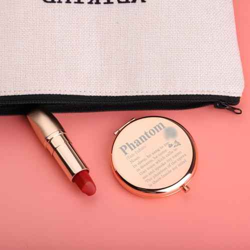 UJIMS Opera Drama Lover Gift Phantom Mask and Rose Compact Mirror Musicals Phantom Gift for Fans (Phantom Mirror)
