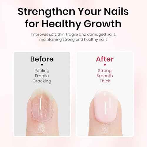 Nail Strengthener and Growth, Nail Repair for Damaged for Hardener Extra Strong, Ridge Filler Natural Nails Polish