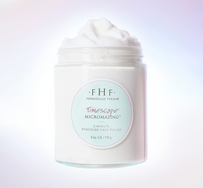 FarmHouse Fresh Face Exfoliator, Plant-Based Face Scrub, Gentle Exfoliating Polish with Cucumber Extract, Timescape Micromazing Facial Polish, 6 Oz
