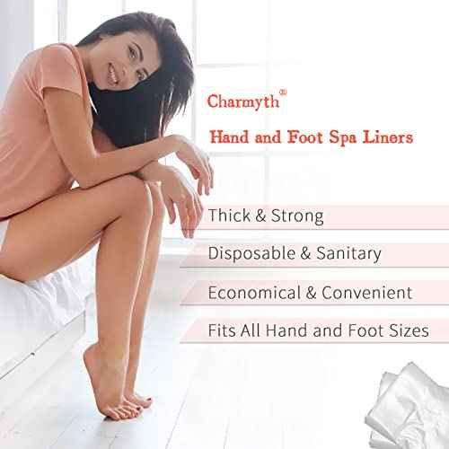 Liners Hand or Foot Disposable Thermal Heated Mitt Liners Paraffin Bath Treatments Bags Plastic Liner Socks and Gloves for Hot Wax Therapy (100)
