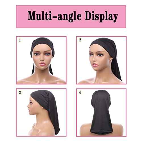 Leeven 4 Pieces Shower Cap for Women Dreadlock Cap