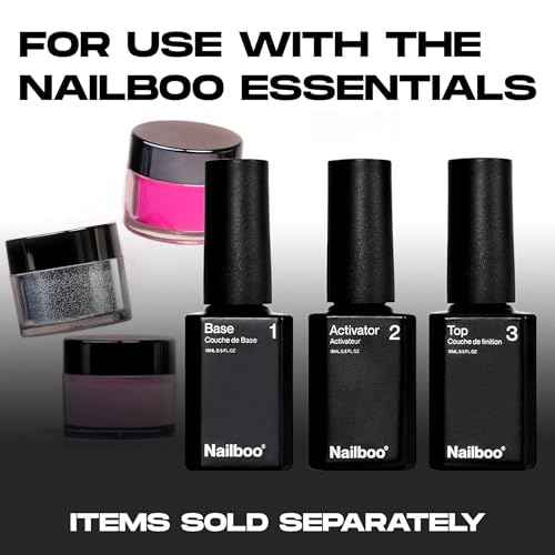 Nailboo Dip Powder for Nails ? Clear Nail Dipping Powder, Custom Made with Highly Pigmented Ultra-Fine Formula, No UV Light Needed, DIY Nails at Home for Beginners or Pros, 0.5 oz